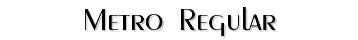 Metro Regular font